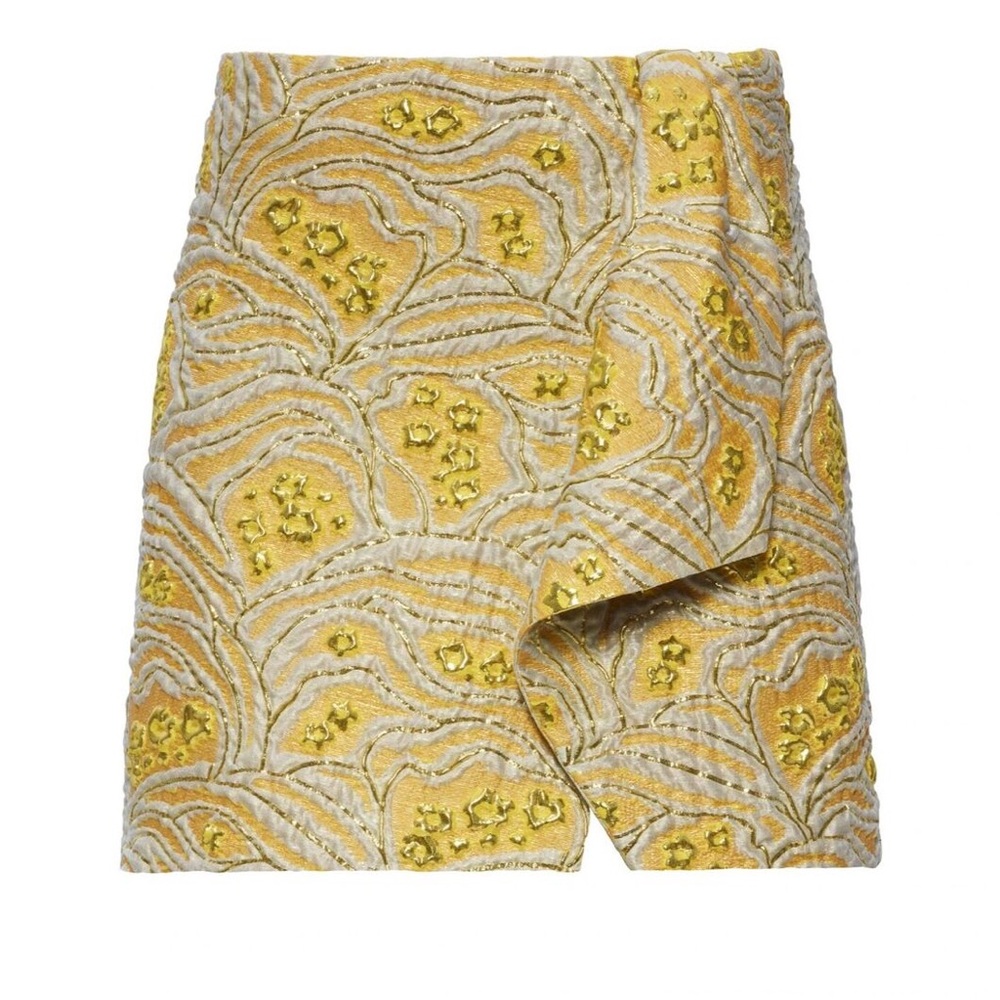 H&M CONSCIOUS EXCLUSIVE JACQUARD-WEAVE SKIRT, SIZE 4